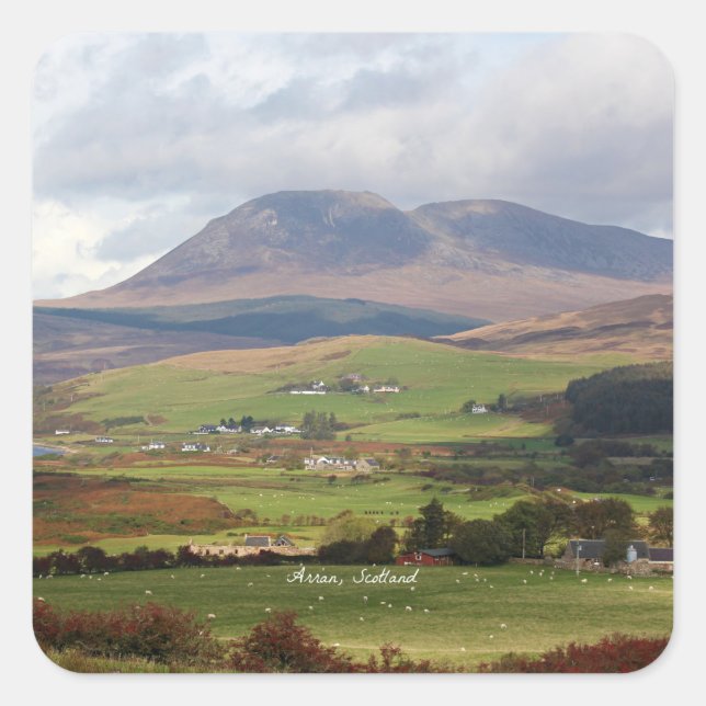 Arran, Scotland landscape photograph Square Sticker (Front)
