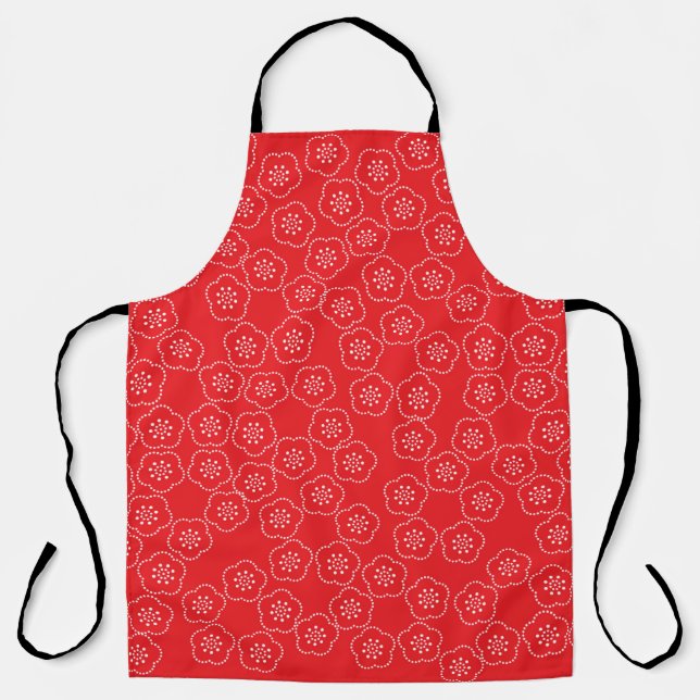Arranged a traditional Japanese casual kimono patt Apron (Front)