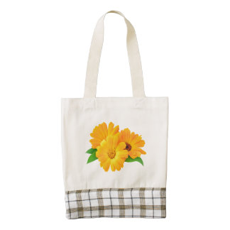 Arranged Calendula Flowers Zazzle HEART Tote Bag
