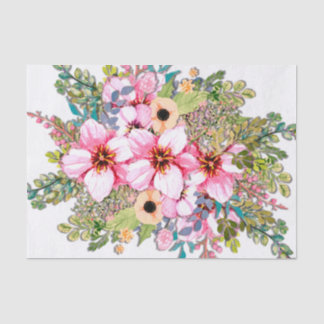 Arrangement of Flowers Tissue Paper