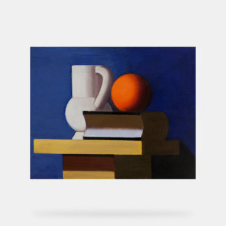 Arrangement with white jug, orange , Painting Acrylic Sign