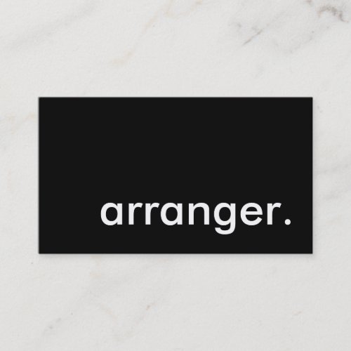 arranger business card