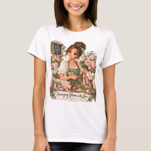 Arranging Blooms with Love Florist T-Shirt