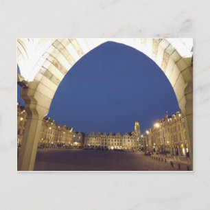Arras square at night postcard