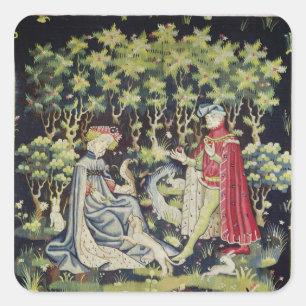 Arras Tapestry, Offering of the Heart Square Sticker