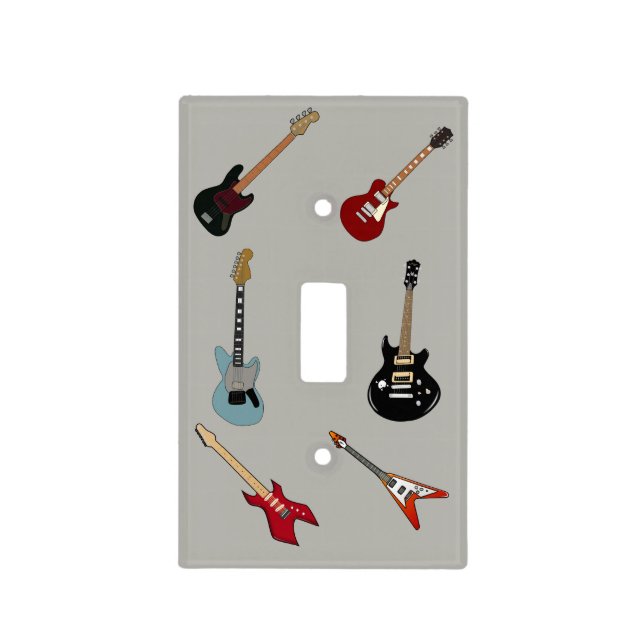 Array of guitars light switch cover (Front)