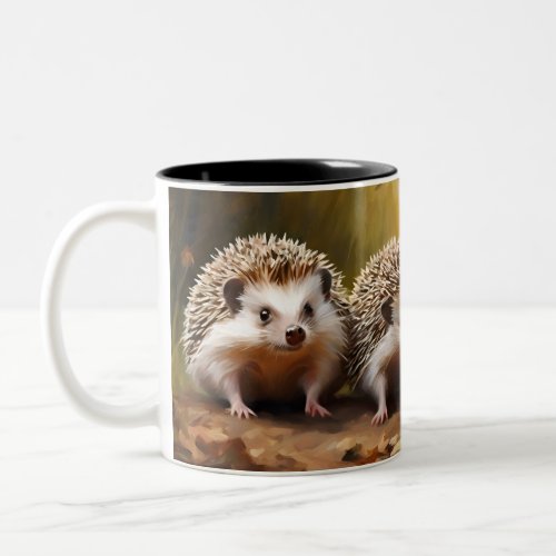 Array of Hedgehogs coffee mug with cute Hedgehogs 