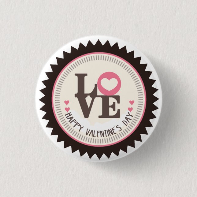Array of Love Happy Valentine's Day Pinback Button (Front)