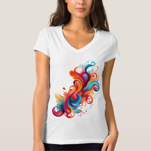 Array of vibrant intertwined curls T_Shirt