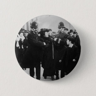 Arrest of a Suffragette in London England c 1910 Button
