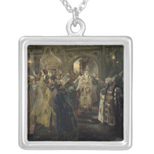 Arrest of the 'metropolitan' Philip, 1910 Silver Plated Necklace