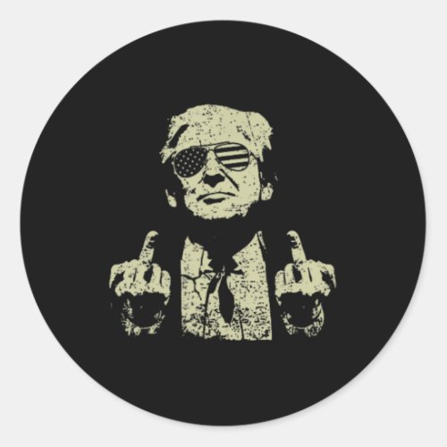 Arrest This Funny Trump 2024 Convicted Felon on B Classic Round Sticker