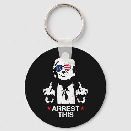 Arrest This on Back  Keychain