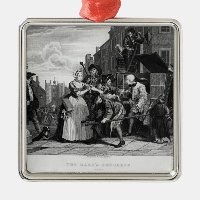 Arrested for Debt, plate V Metal Ornament (Front)