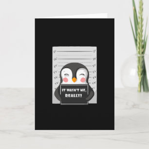 Arrested penguin thief card