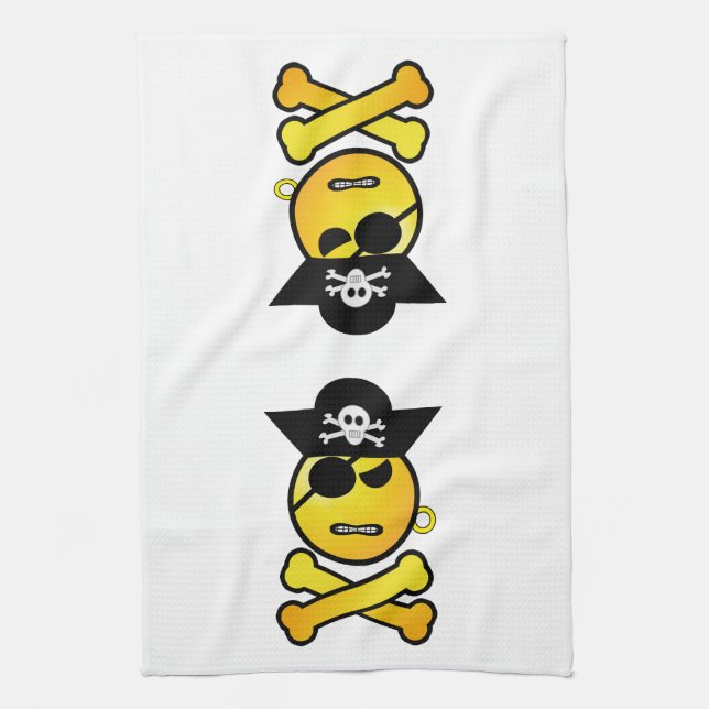 ARRGH - GRR  Emoticon Pirate Towel (Vertical)