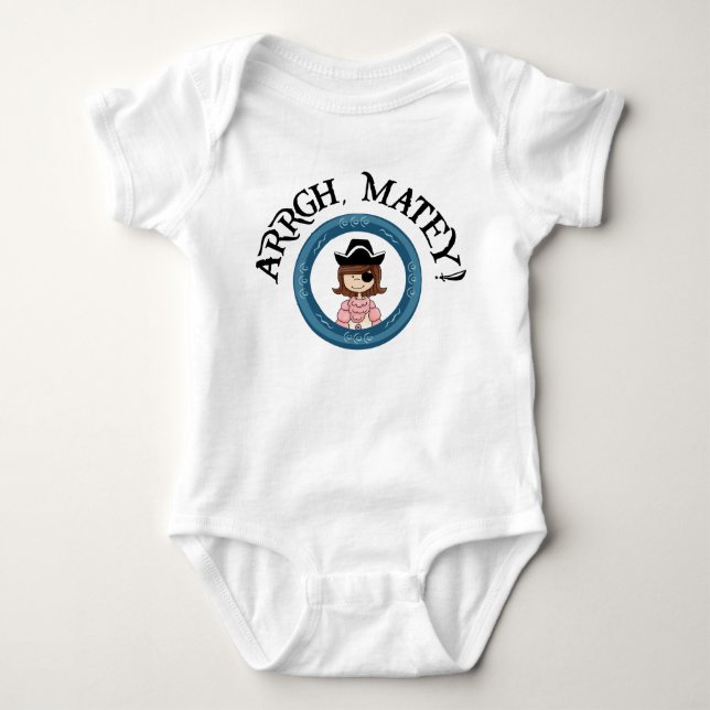 Arrgh Matey Pirate Girl Infant Creeper (Front)