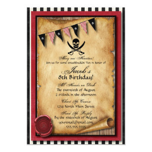 pirate invitations zazzle