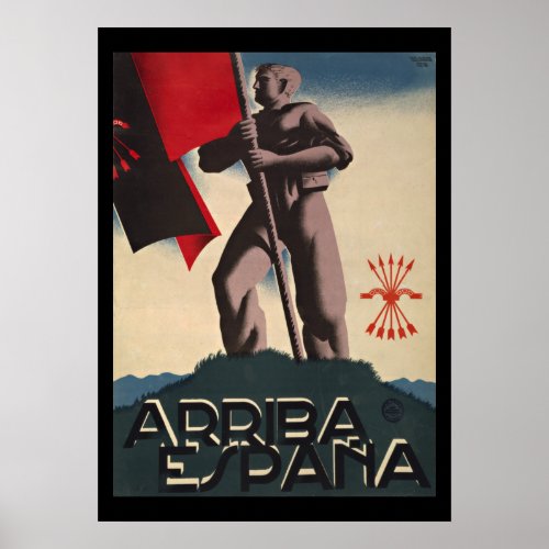 Arriba Espana Spanish Civil War Propaganda Poster