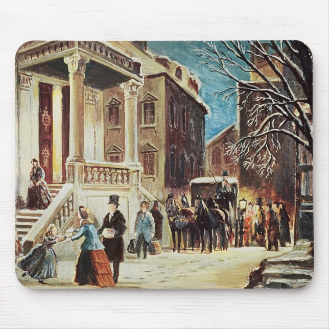 Arrival at the Christmas Party Mouse Pad (Front)