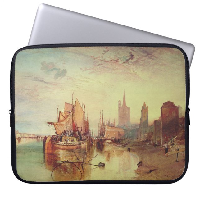 Arrival of a Packet Boat by Joseph Turner Laptop Sleeve (Front)