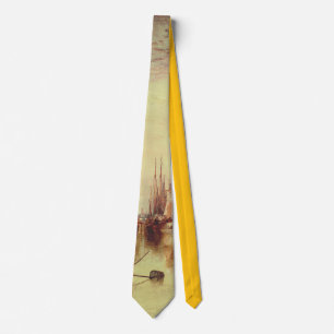 Arrival of a Packet Boat by Joseph Turner Neck Tie