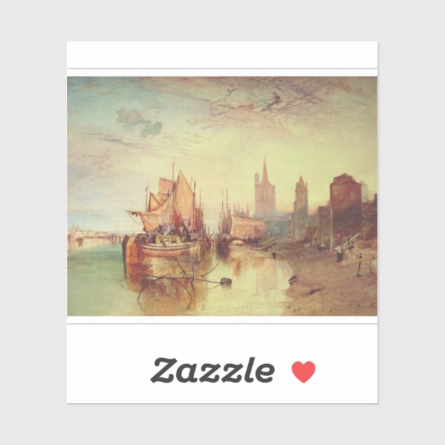 Arrival of a Packet Boat by Joseph Turner Sticker (Sheet)
