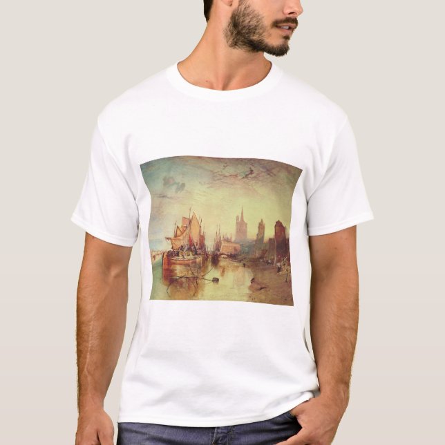 Arrival of a Packet Boat by Joseph Turner T-Shirt (Front)