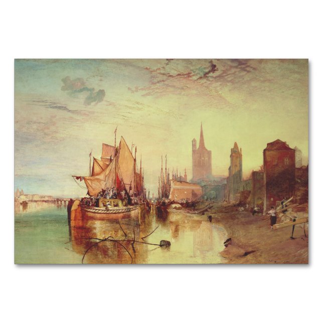 Arrival of a Packet Boat by Joseph Turner Table Number (Front)