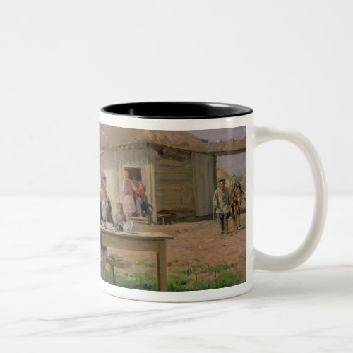 Arrival of a School Mistress in the Two_Tone Coffee Mug