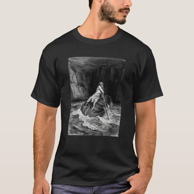 Arrival of Charon by Gustave Dore T-Shirt (Front)