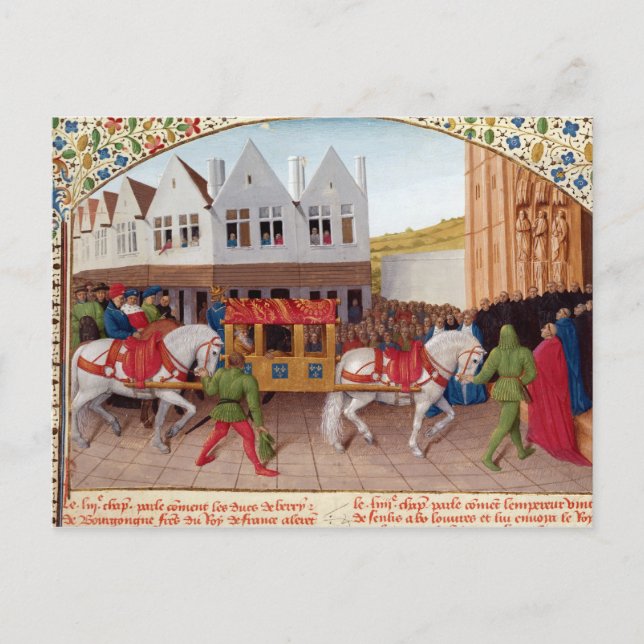 Arrival of Emperor Charles IV Postcard (Front)