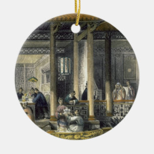 Arrival of Marriage Presents at the Bridal Residen Ceramic Ornament