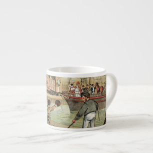 Arrival of Sinterklaas Dutch St. Nick Vintage Espresso Cup