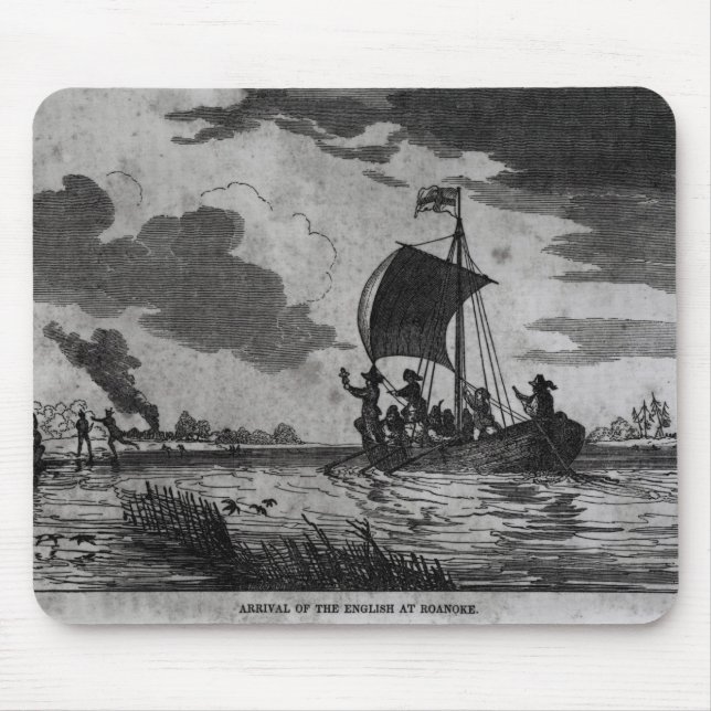 Arrival of the English at Roanoke Mouse Pad (Front)