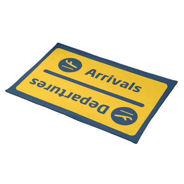 Arrivals/Departures Cloth Placemat (On Table)