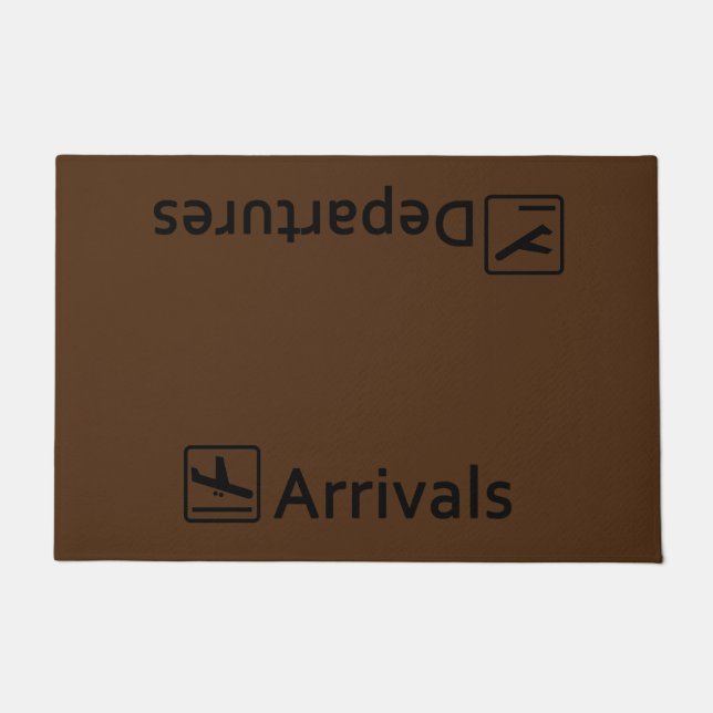 Arrivals Departures Door Mat (Front)