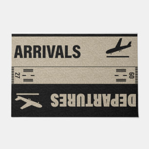 Arrivals & Departures Doormat, Airplane Mat