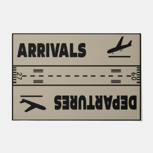 Front Door Mat: Airport Sign Welcome Mat. Shoe Mat, Arrivals/departures Floor  Mat, Door Mat Outdoor, Cute Indoor Rug, Cool Entrance Mat Gift 