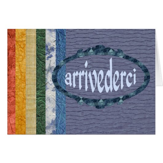 Arrivederci Cards (Front Horizontal)