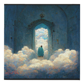 Arriving at Heaven - The Door Faux Canvas Print