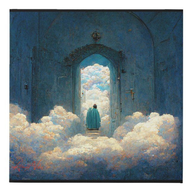 Arriving at Heaven - The Door Faux Canvas Print (Front)