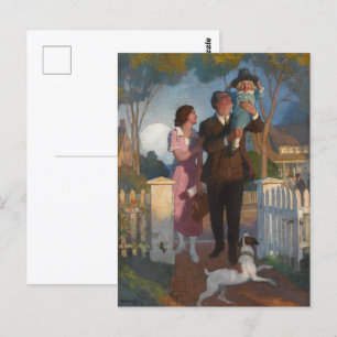 Arriving Home, After the Day’s Work by N. C. Wyeth Postcard