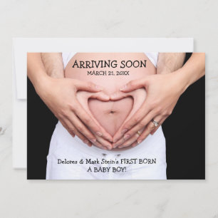 Arriving Soon Photo Pregnancy Announcement