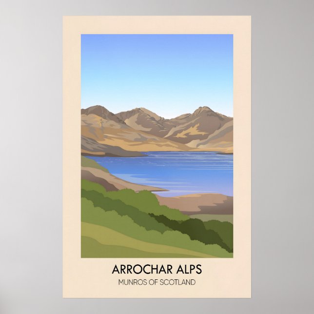Arrochar Alps Munros of Scotland Poster (Front)