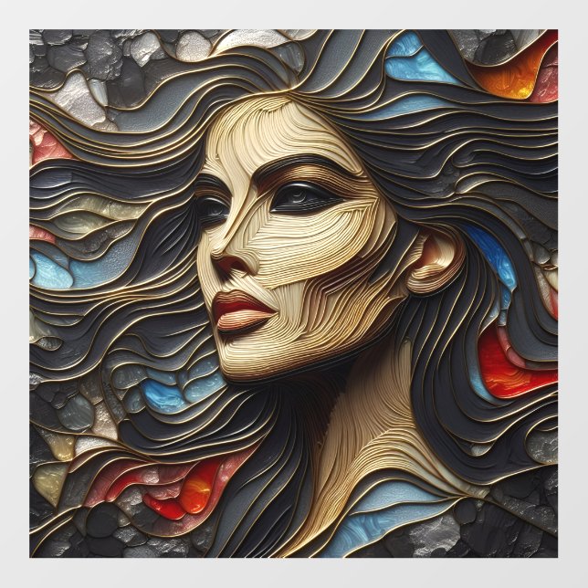 Arrogance Unveiled - AI Again Wall Decal (Front)