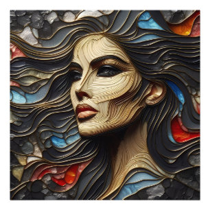 Arrogance Unveiled - Beautiful Woman's Face Photo Print