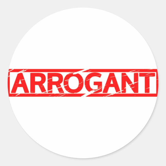 Arrogant Stamp Classic Round Sticker (Front)