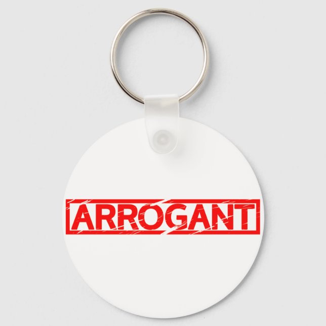 Arrogant Stamp Keychain (Front)