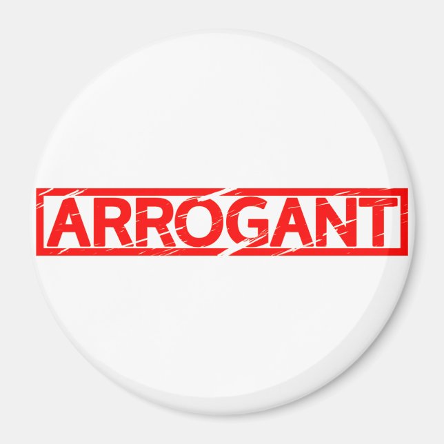 Arrogant Stamp Magnet (Front)